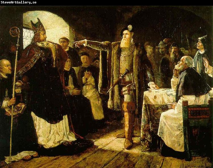 carl gustaf hellqvist Gustaf Vasa anklagar biskop Peder Sunnanvader infor domkapitlet i Vasteras